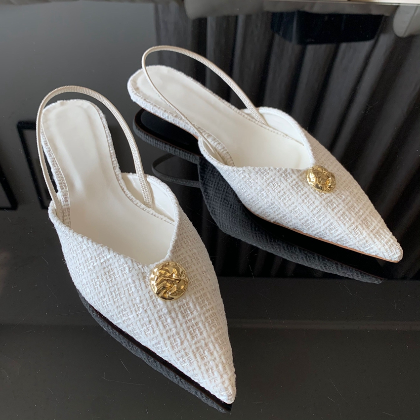Sandals - 2025 Neue Marken-Damensandalen: Modische spitze Slip-On-Schuhe