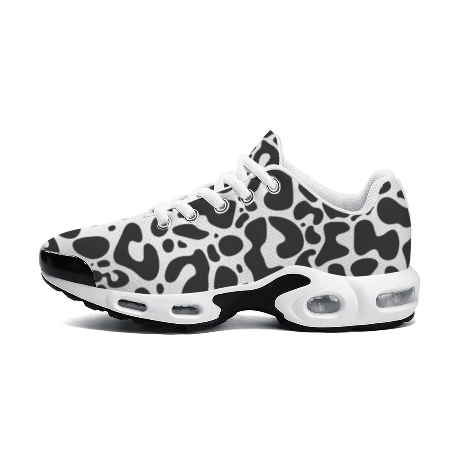 Anpassbare schwarze Leopardenm – Breathable Mesh Athletic Shoes Bewertung und Preis