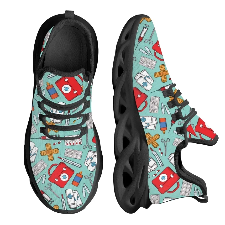 Maßgefertigte Rote Medizinbox- – Knit Fabric Lace Up Sneakers Bewertung und Preis